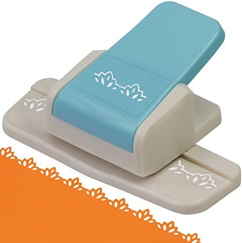 ECOHU Border Punch, Border Edge Craft Punch, Flower Design Embossing Punch, Tools Scroll Punch for Scrapbooking, Wedding Cards, Decoration and DIY Arts. (Patten-1)