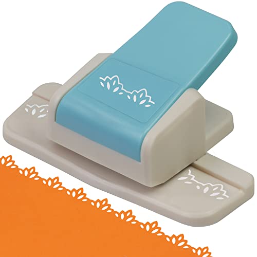 Ecohu Border Punch, Border Edge Craft Punch, Flower Design Embossing Punch, Tools Scroll Punch For Scrapbooking, Wedding Cards, Decoration And Diy Arts. (Patten-1) #TOP14