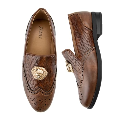 JITAI Boy's Formal Dress Shoes Slip-On Loafers Shoes for Baby Tuxedo Shoes2