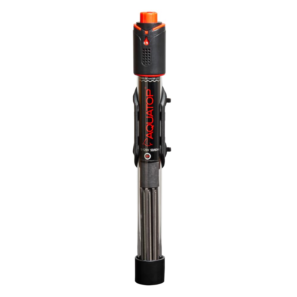 Aquatop GHPRO-100W Chauffage submersible à quartz pour aquarium - Contrôle de la température réglable, verre de quartz durable, idéal pour les aquariums d'eau douce et marine jusqu'à 100 litres, GHPRO