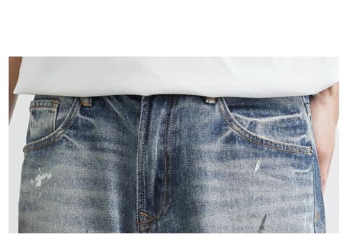 Men’S Washed Jeans Loose Fit Straight Leg Trousers Retro Casual Pants with Denim Look3