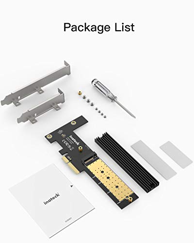 image for Inateck M.2 PCIe SSD Adapter,M.2 to PCIe 3.0 x4 Adapter - Support M.2 