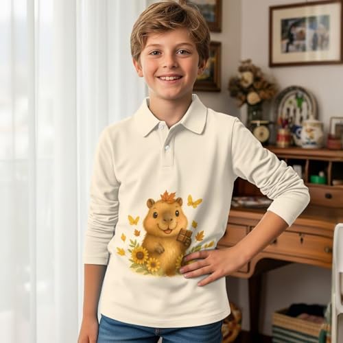 ZFRXIGN Golf Shirts Girls Long Sleeve Shirts Size 3-16 Graphic Tops for Golf, Basketball, Athletic3