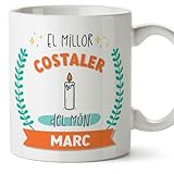 MUGFFINS Tazas Personalizadas para COSTALERO hombre - En Catalán - Millor del món - Amb dibuix - 11 oz / 330 ml - Regalo Personalizable original y divertido