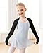 Avrigirl Black Girls Dance Shrug Sweater Open Front Athletic Ballet Wrap Tops for Gymnastics, Skating, Yoga