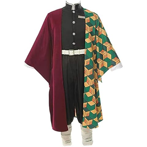 LTAKK Tanjirou Zenitsu Giyuu Cosplay Costume for Demon Slayer Anime Cosplay Kimono Outfit Giyuu M Cover