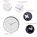 jomparis 12 Inch Battery Operated Silent Non-Ticking Wall Clock, Quality Quartz Sweep Rose Gold Wall Clock for Home Bedroom School