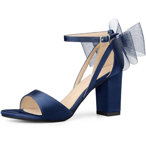 Sandales à talon confortable bleu marine pour marcher sans douleur en taille 39