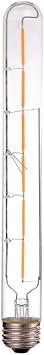 LED Filament Long Tube Bulb T30 Dimmable 6W 2700K E26