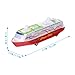 Toyvian Boy Wind up Toys Boats: 5Pcs Ocean Liner Cruise Yacht Collection Toy, Plastic Boat Models Summer Ship Race Game, 6.3 X 1.77 X 1.26 Inches