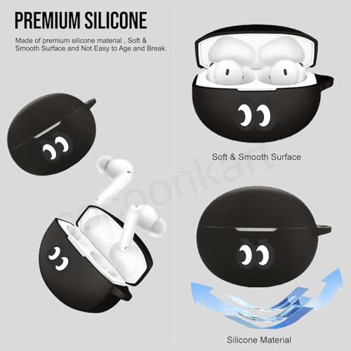 Image of Silicone Case Cover Compatible for OnePlus Buds 4 -(Black Eye)
