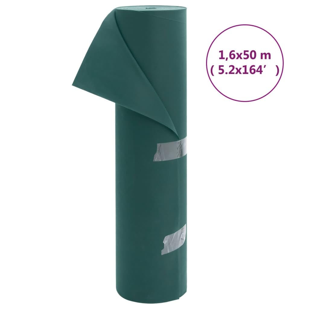 Fieltro de invierno para plantas, 70 g/m², de tela no tejida, rollo de 50 x 1,6 m, verde, para proteger en el jardín de heladas, nieve y animales, para invernadero, balcón, terraza, exterior