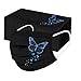 Générique 50PC Tissu Adulte Non-tissé 3 Plis Protection Faciale 𝐌𝐚𝐬𝐪𝐮𝐞 𝐉𝐞𝐭𝐚𝐛𝐥𝐞 Motif Imprimé Papillon Noir Couvre-Chef Visage Foulard Course Pied Randonnée pour Hommes Femmes Adolescents