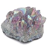KALIFANO Angel Aura Amethyst Geode - Titanium Bonded High Energy Amatista Crystal - Natural Reiki...