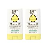 Baby Bum Mineral Sunscreen Face Stick - SPF 50 - UVA,UVB Face and Body Protection - Fragrance Free Safe for Sensitive Skin- Travel Size 0.45 Ounce (Pack of 2)