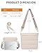 Purses for Women 2PCS Puffer Quilted Crossbody Shoulder Hobo Bags Trendy Ladies Handbag with Coin Wallet 2 Adjustable Straps Beige