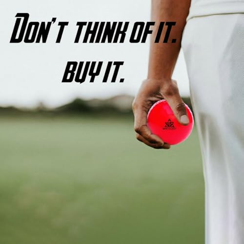 Image of Whitedot Synthetic Rubber Practice Cricket Ball /Wind Balls (90 GMS) for - Indoor & Outdoor Street & Beach Cricket (Pack of 3) (Red)
