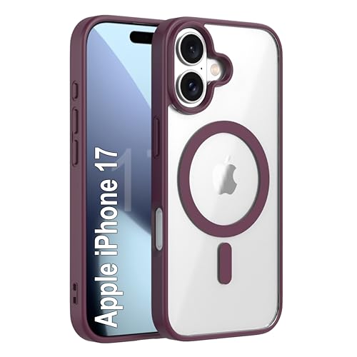 Image of amazon basics Back Case Cover for iPhone 17 | Scratch-Resistant Back Cover | Wine Red