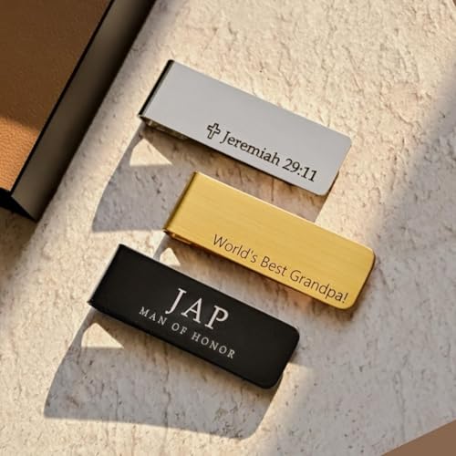 Personalized Money Clip,Custom Engraved Metal Money Clip for Men,Groomsmen Gift,Gift for Dad,Husband,Anniversary,Birthday3