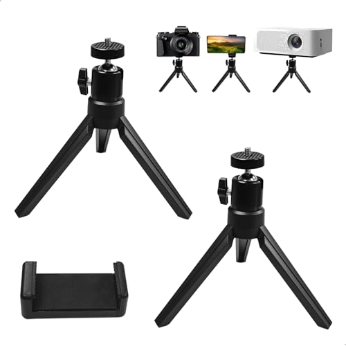 Pied Videoprojecteur, Support Videoprojecteur,Compatible avec la Plupart des Smartphones, Projecteurs Et Appareils Photo,2 Pièces + Support pour Téléphone...