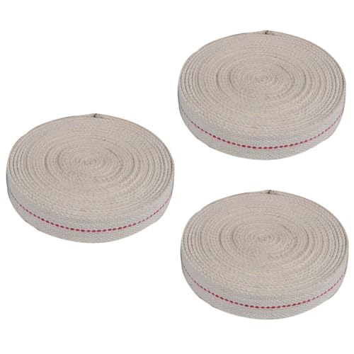 IMIKEYA 3pcs Cotton Wick Light Round Wick Oil Lamp Wicks Wick Burner Oil Lamp Kerosene Lamp Replacement Wicks for Oil Lamps Lamp Oil Wicks Fiberglass Wick Cotton Oil Lamp Accessories