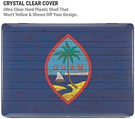 Skinit Case + Skin Compatible with MacBook Air 13in (2020) Originally Designed Guam Flag Dark Wood Design