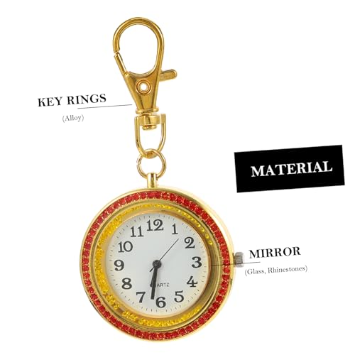 WOFASHPURET 1 PC Zakhorloge Kinderen Horloge Diamanten Horloge Verpleging Clip Horloge Relojes Para Hombre Horloge Met Tweede Heren Horloges Mannen Horloges Draagbare Horloge Oudere Revers - Afbeelding 6