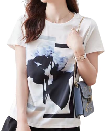 [ニーマンバイ] tシャツ プリント 光沢 カットソー 春 夏 オシャレ きれいめ 白シャツ インナー 上品 エレガント 春夏 服 10代 20代 20代後半 30代 40代 50代 女性 着痩せ シンプル 二次会 同窓会 演奏会 発表会 パーティー オフィス カジュアル ビジネス おしゃれ かっこいい かわいい 可愛い 洋服 ショッピング 女子会 トップス 黒 ブラック 4S-N07-BKM