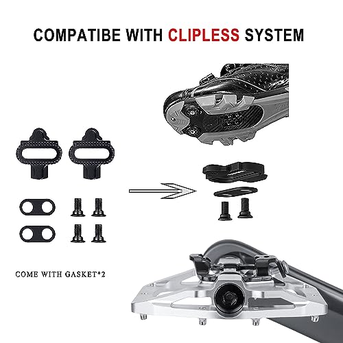 CXWXC Pedali Clic per bicicletta e piatti con 3