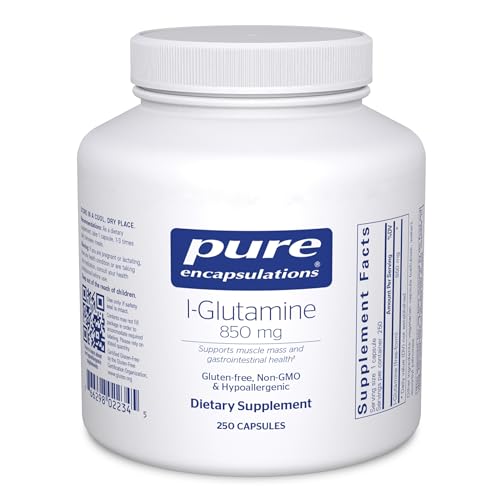 Pure Encapsulations L-Glutamine 850 mg | Supplement for Immune and Digestive Support Gut Health and Lining Repair Metabolism Boost and Muscle Support* | 250 Capsules