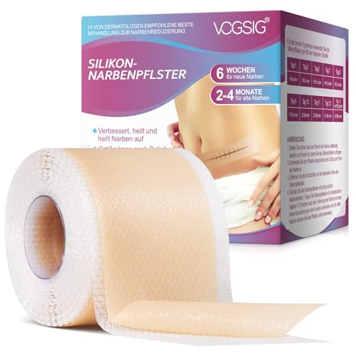 Premium Silicone Scar Tape- Ultra-Thin Flexible and Reusable for All Skin Types -Safe and Effective for Scars and Keloids(Roll-1.9M)
