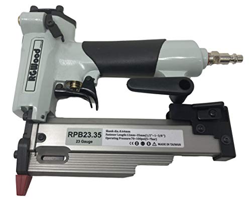 Rgwood Rpb23.35 Pneumatic 1-3/8" 23 Gauge Headless Pinner & Brad Nailer With Starter 6000 Pc. Pin & Brad Assortment & Case #TOP1
