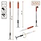BLACK+DECKER Gartenrechen 5-Zahn - Verstellbar von 66 bis 100 cm - Karbonstahl, Fiberglas und PVC - Orange/Schwarz