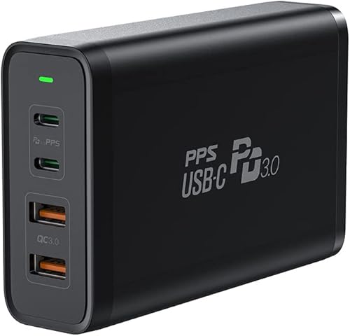 Tobetravel Cargador de escritorio USB C de 245 W, GaN 4 puertos PD 100 W, estación de carga rápida, adaptador de corriente compatible con MacBook