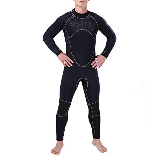 Neoprene Wetsuit,5mm Neoprene Men Wetsuit Full Body Diving Suit for Snorkeling Diving Swimming Surfing (XXXL)