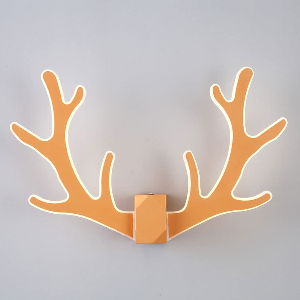 SXECAEPS Led Wall Light Indoor 10W Sconce Lamp, Acrylic Lampshade Metal Modern Lamps for Living Room Bedroom Hallway Corridor Stairs Lighting Fixture/Orange-3000K