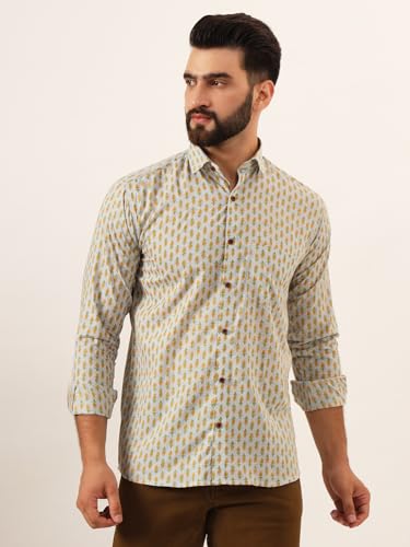 Image of Booti Print Pure Cotton Regular Fit Casual Shirt