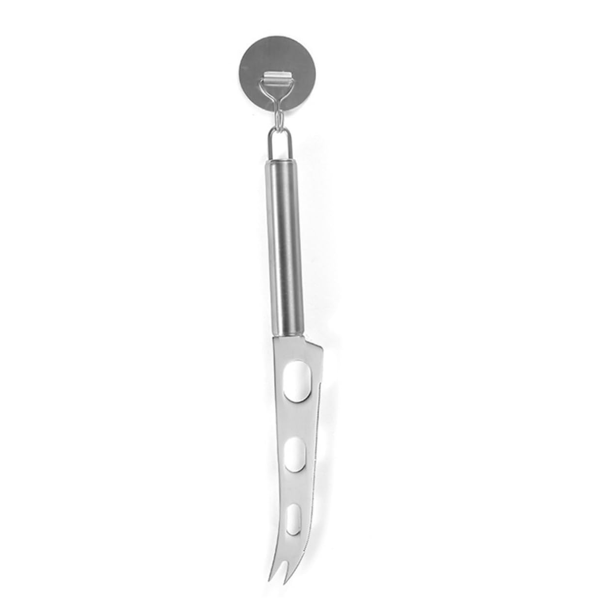 GRIRIW Butter Cheese Slicer Set 2-in-1 Stainless Steel Cheese Cutting Tool Silver for Easy Slicing at Home or Hotel