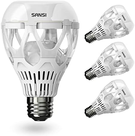 SANSI 18W (150 Watt Equivalent) LED Light Bulbs, A21 LED Bulbs, 2500 Lumens Light Bulbs, 3000K Warm White, E26 Base, Non-Dimmable, Bright LED Bulbs, 4-Pack