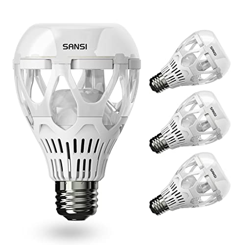 Sansi 18W (150 Watt Equivalent) Led Light Bulbs, A21 Led Bulbs, 2500 Lumens Light Bulbs, 3000K Warm White, E26 Base, Non-Dimmable, Bright Led Bulbs, 4-Pack #TOP3