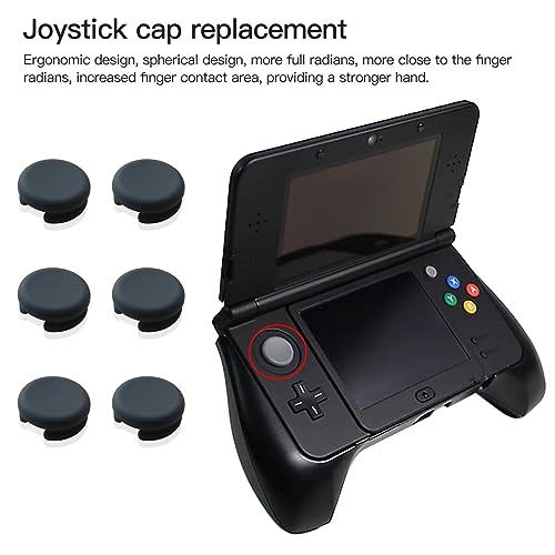 Image of XSPANDER 6-Pack Analog Joystick Cap Thumb Stick Grip Cover Circle Pad Button Replacement Repair Part for Nintendo 3DS, 3DS XL, New 2DS, 2DS XL, 2DS, 3DS
