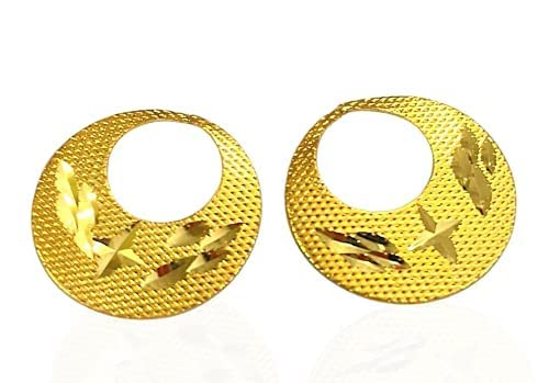 FebTech Trending Gold Plated Earrings Bali for Men Boys Stylish Fashion Royal