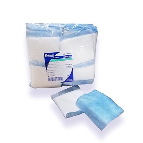 Eurovit Bleu Pansements absorbants non stériles - 10 x 15 cm - Sachet de 50