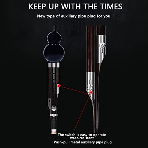 Flutes Hulusi Set C Key, Natural Purple Bamboo Chinese Traditional Instrument, Professional Performance Cucurbit Set, B-Flat Dfg Chinese Hulusi, For Beginners Musical Amateurs (Size : 1 Set) #TOP4