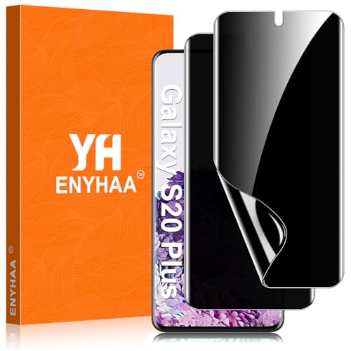 ENYHAA Screen Protector for Samsung Galaxy S20 [2 Pack] 0.25mm TPU Privacy Anti-Spy Film with Self-Healing Full Coverage Supports Fingerprint & Face ID (Galaxy S20 Plus)