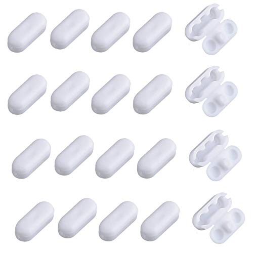 50Pcs Plastic Chain Connector Beaded Chain Cord Connector Clips for Roller Shades and Vertical Blinds Accessories, White