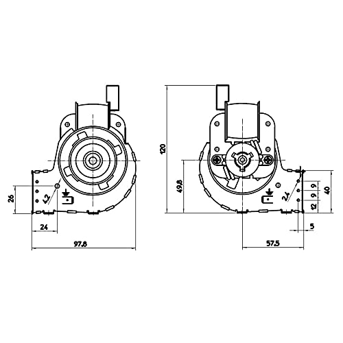 Easyricambi - Ventilatore tangenziale EMMEVI FERGAS 117224-4N5209 - TGO 60 per Stufa a Pellet Lunghezza 381mm Bocchetta 304x40mm