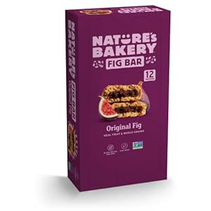 Nature’s Bakery Whole Wheat Fig Bars, Original Fig, Real Fruit, Vegan, Non-GMO, Snack bar, 1 box with 12 twin packs (12 twin packs)