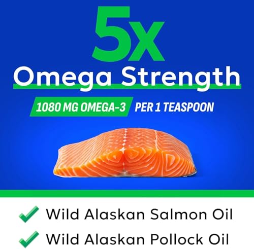 Image of BARK&SPARK Omega 3 Fish Oil for Dogs - w /Wild Alaskan Salmon Oil for Dogs, Fish Oil Liquid Supplement for Pets, EPA+DHA Fatty Acids, Skin&Coat Support - Itch&Allergy Relief, Joint - Alaskan Salmon