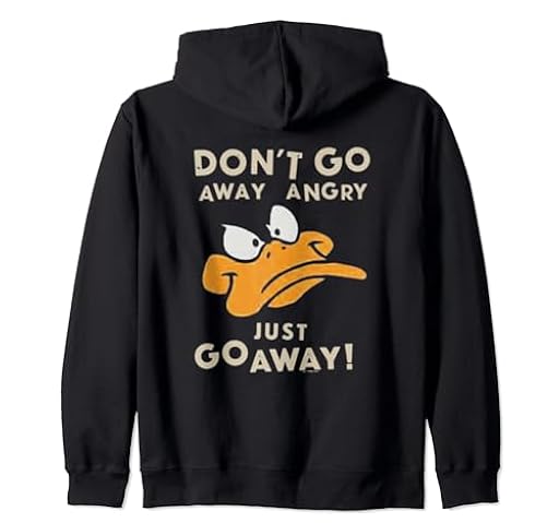 Looney Tunes Daffy Duck Just Go Away Sudadera con Capucha | Ya disponible en tu tienda friki favorita! En mundofriki.es!
